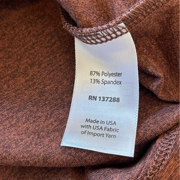 Year Of Ours Training long sleeve Shirt Zip Neck Bronze - Picture 9 of 11